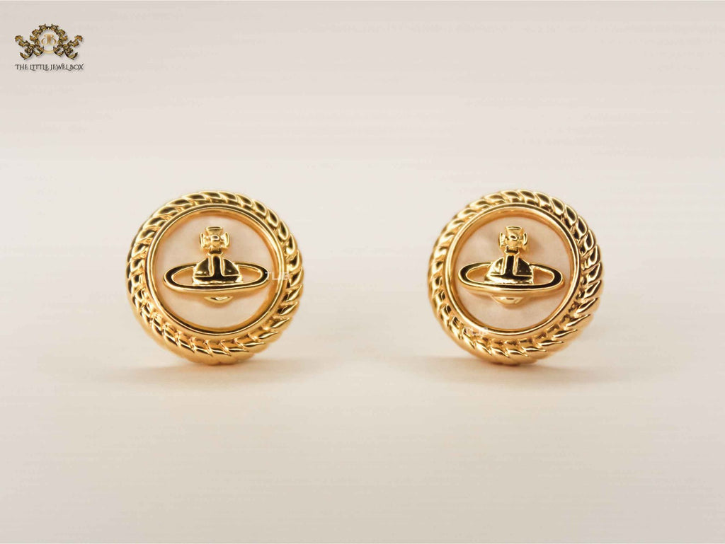 Alphabet VW Celestial Crest Studs