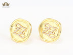 Double F studs with CZ