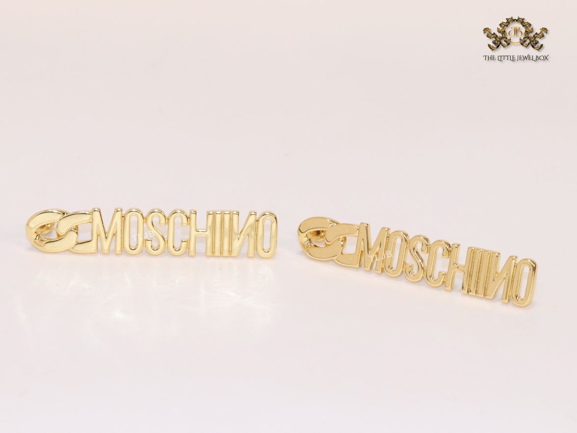 Alphabet M gold dangles