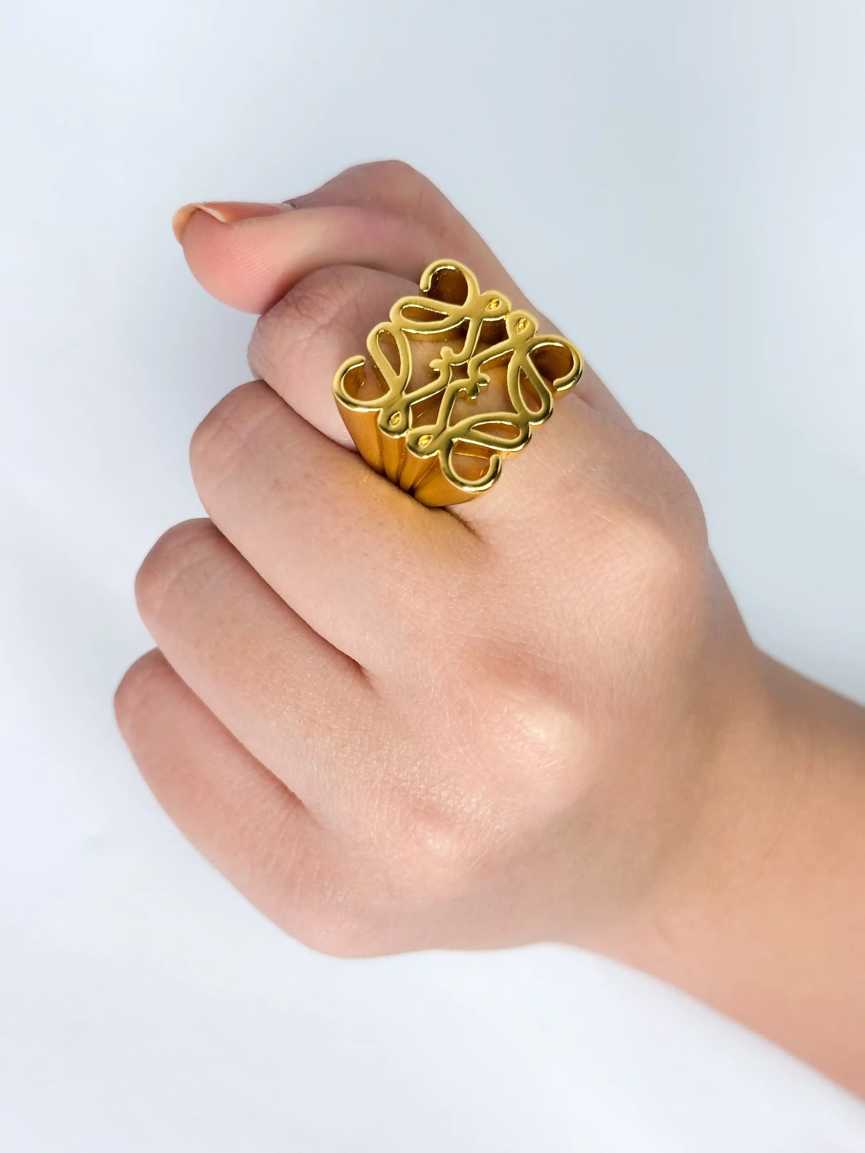 Gold Filigree Statement Ring