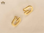 Alphabet G Golden Curve Studs