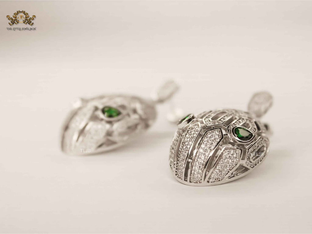 Alphabet B Emerald eye Snake head danglers