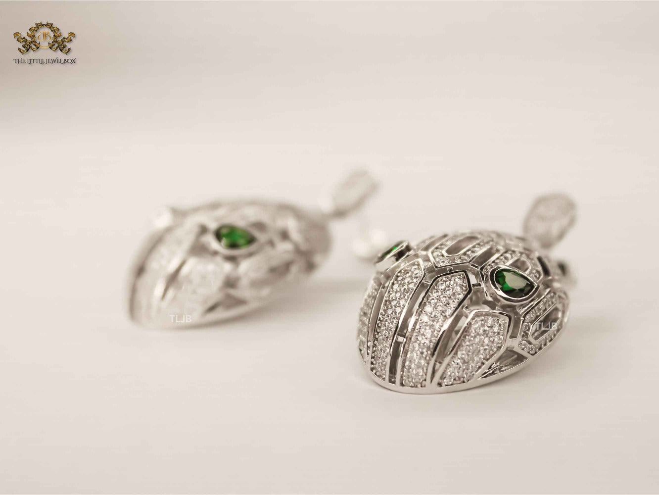 Alphabet B Emerald eye Snake head danglers