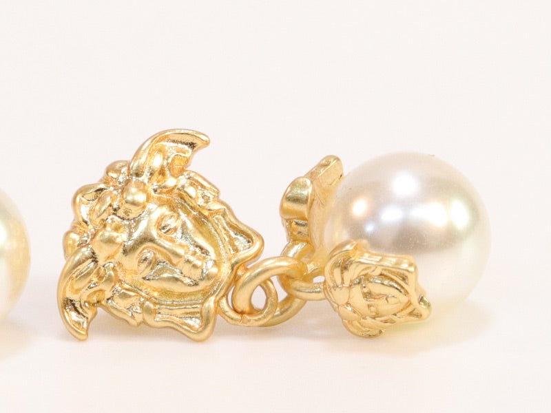 Medusa Gold mesh pearl drops