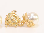 Medusa Gold mesh pearl drops
