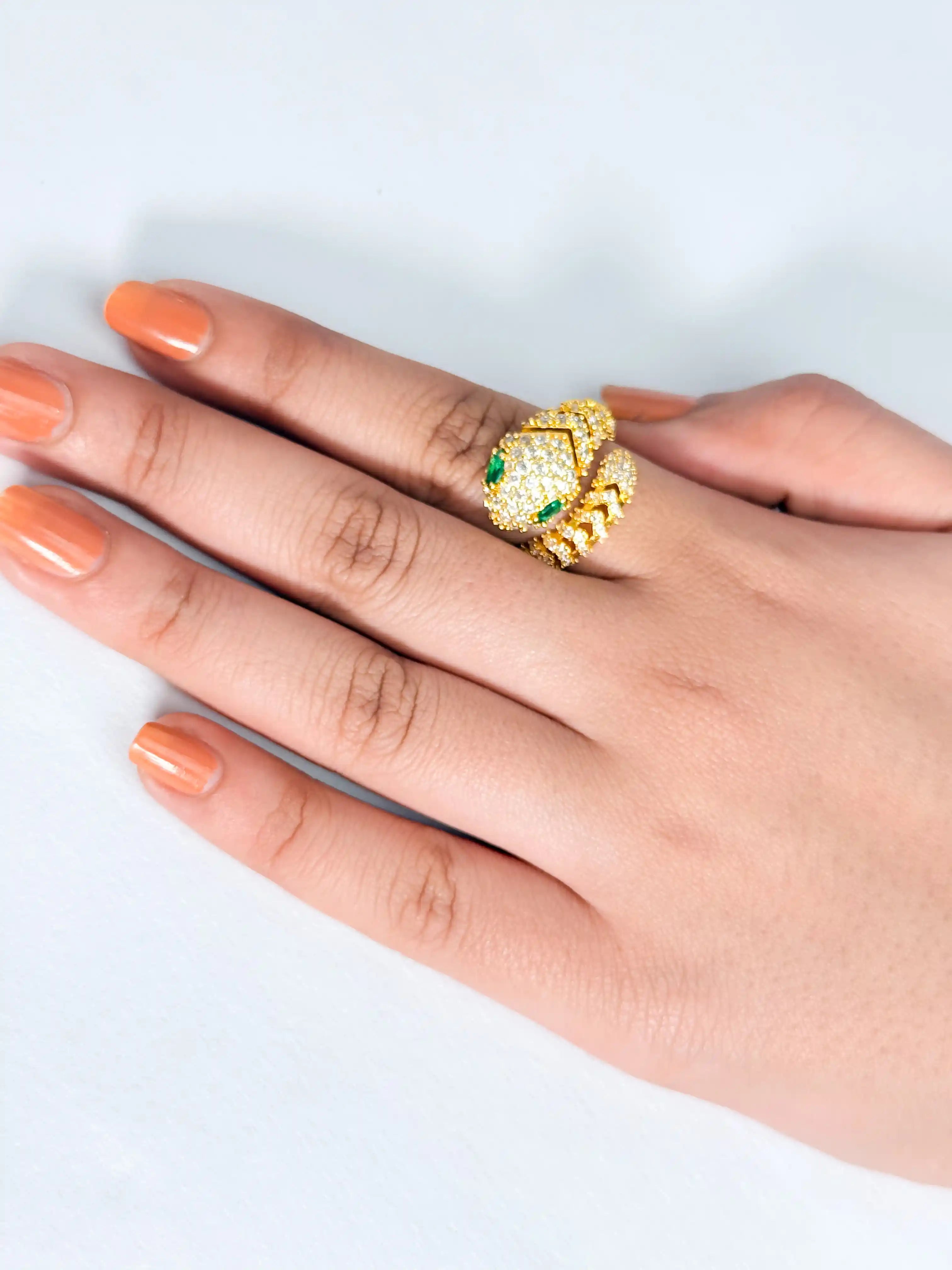 Snake Design Adjustable Ring