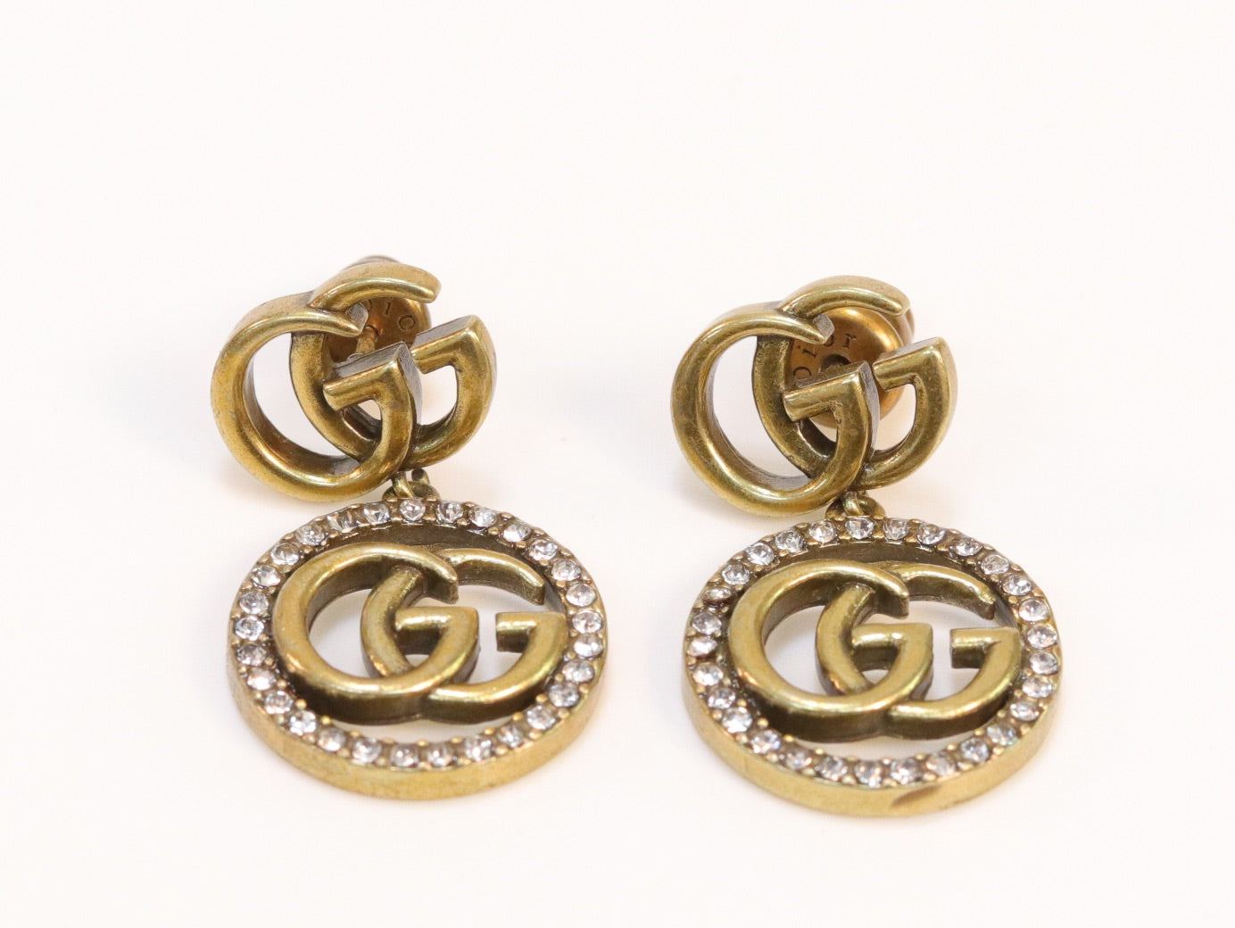 Rustic double G drops