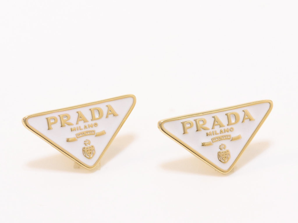 White & Gold enamel studs