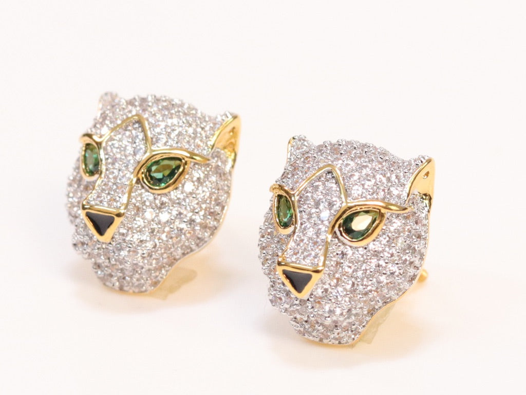 Gold Panther studs