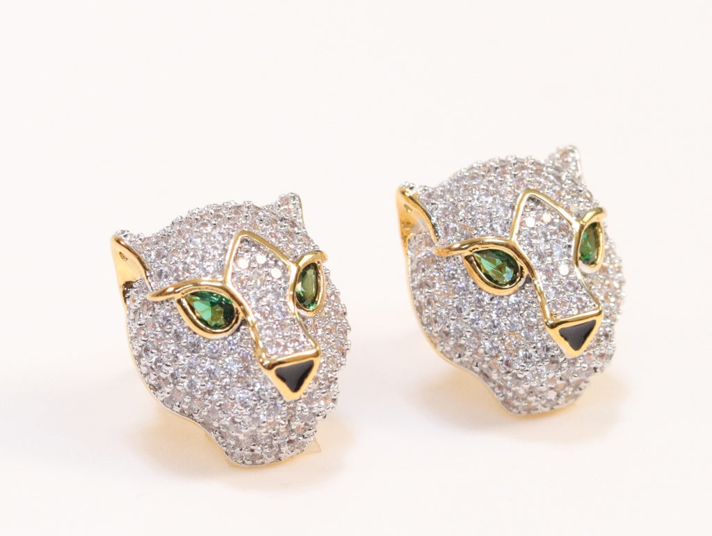Gold Panther studs