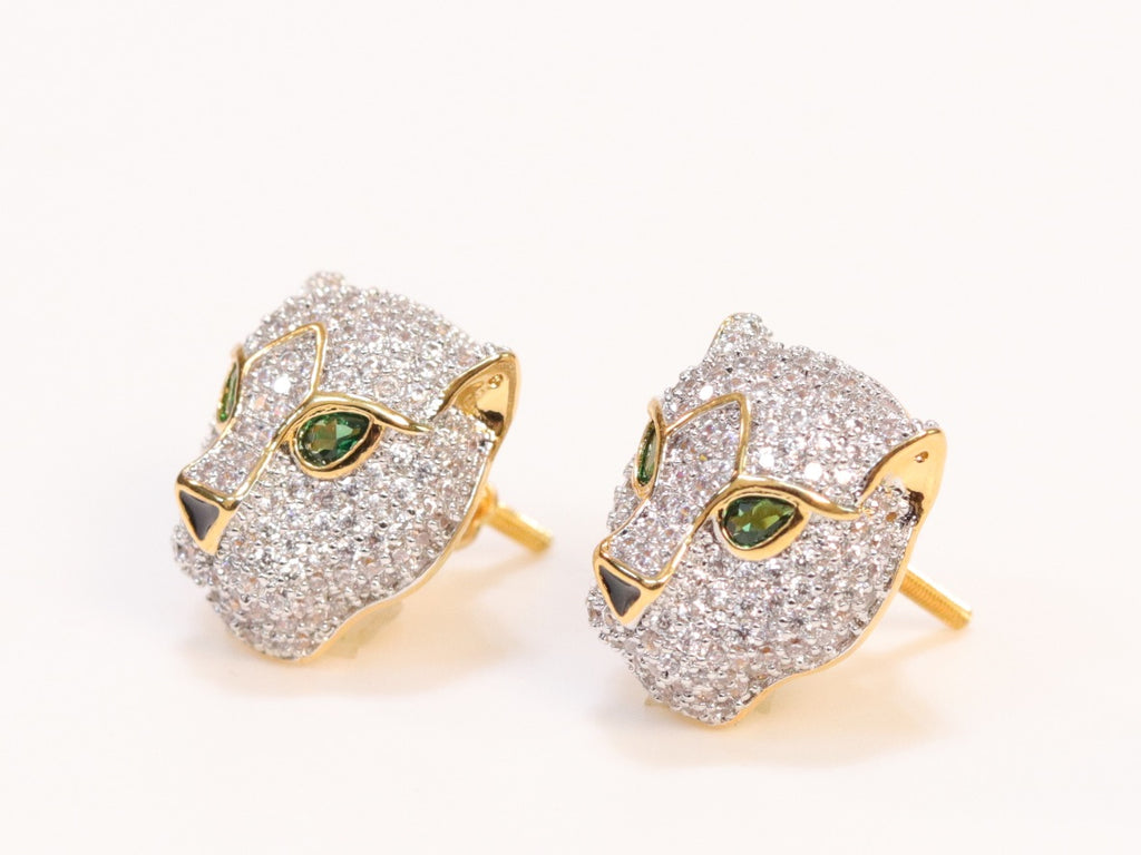 Gold Panther studs