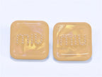 Yellow enamel and pearl earrings