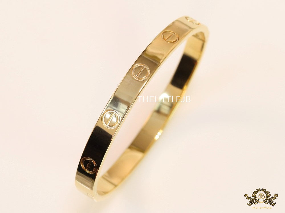 Men's gold all screws oval shaped openable bracelets