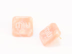 Peach enamel and pearl earrings