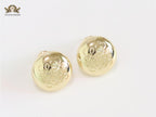 Alphabet L small gold studs