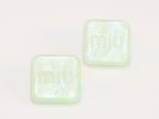 Green enamel and pearl earrings