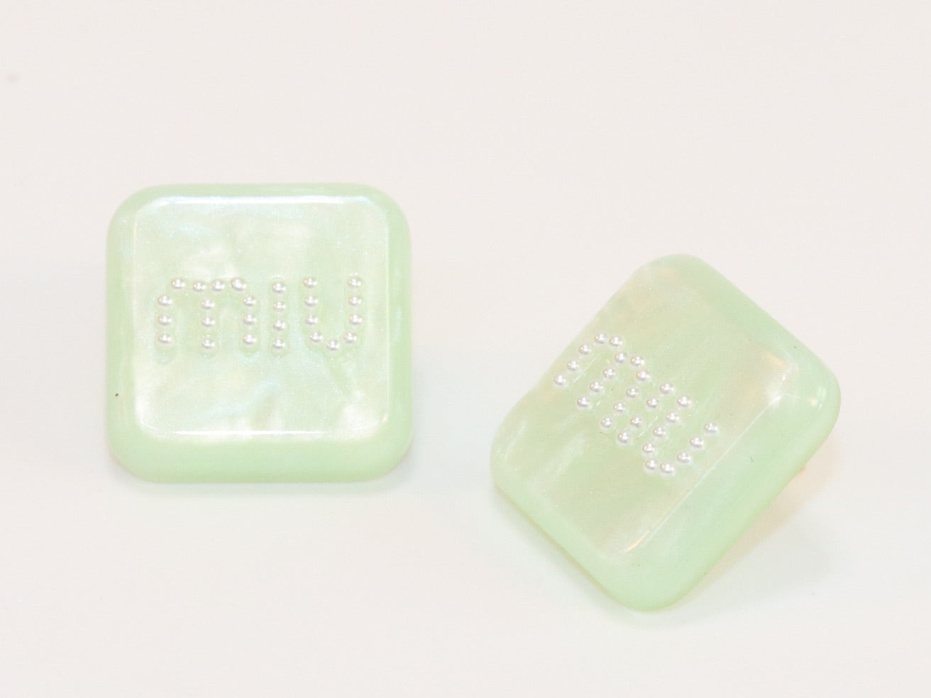 Green enamel and pearl earrings