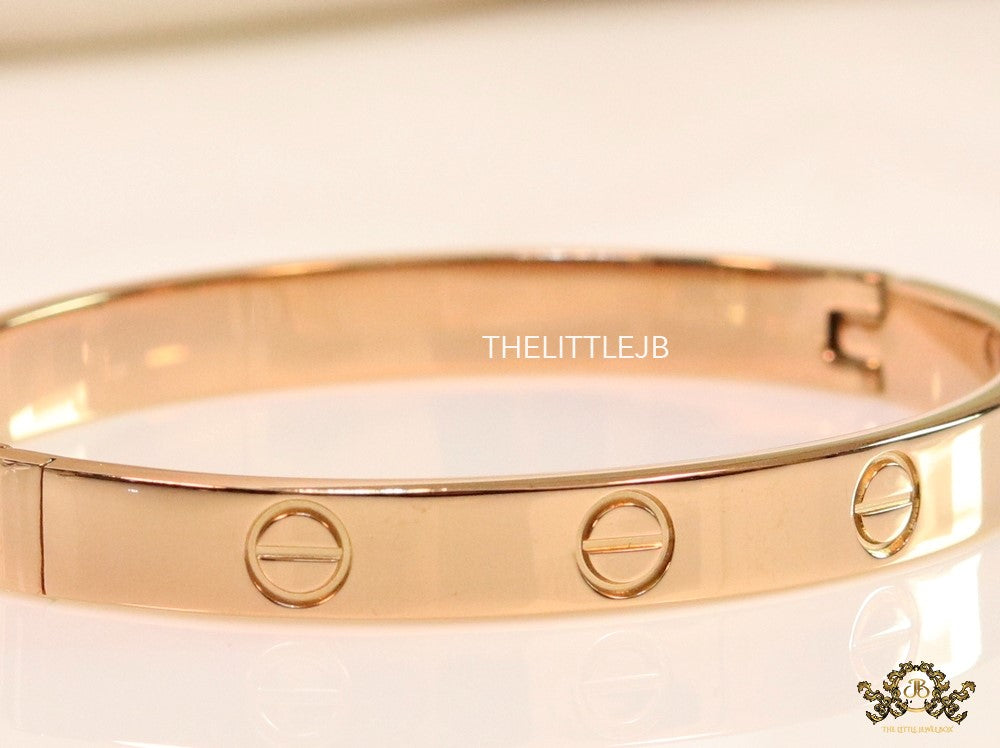 Men's gold all screws oval shaped openable bracelets