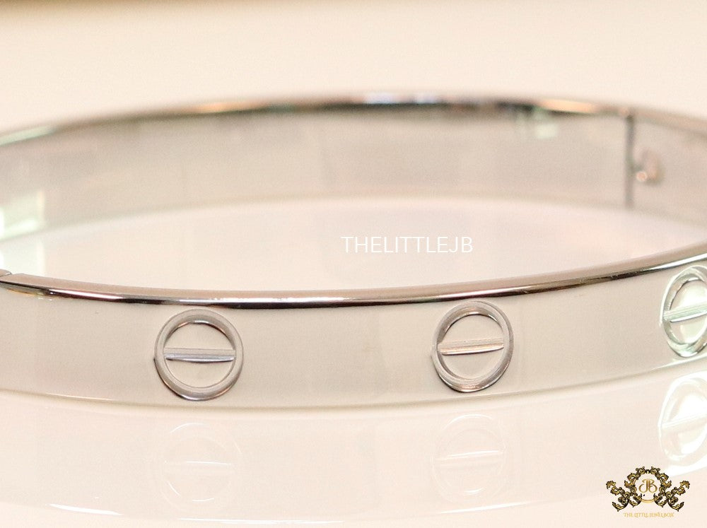 Men's platinum all screws oval shaped openable bracelets