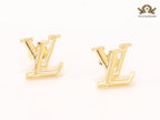 Alphabet L gold studs