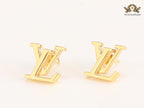 Alphabet L gold studs