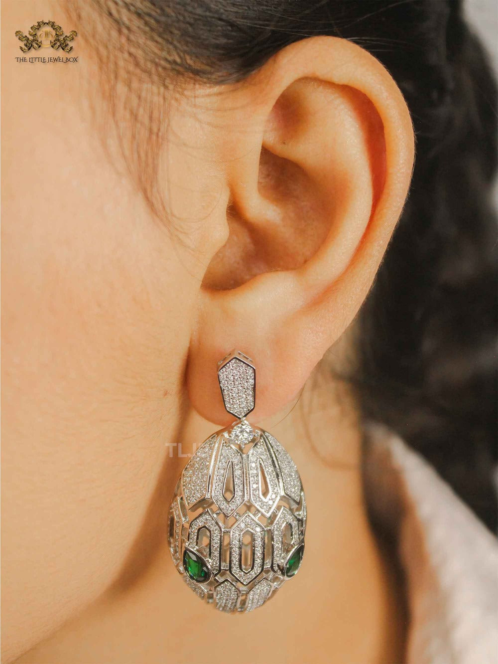 Alphabet B Emerald eye Snake head danglers