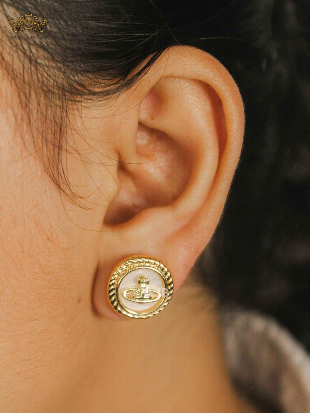 Alphabet VW Celestial Crest Studs