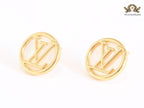 Alphabet L gold round studs 16mm