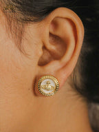 Alphabet VW Celestial Crest Studs