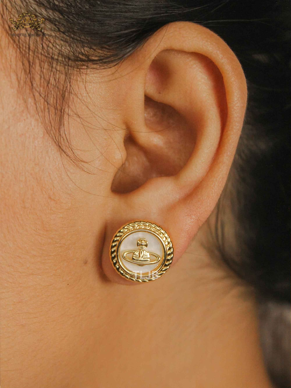 Alphabet VW Celestial Crest Studs