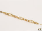 Gold plated CD motif chunky chain bracelet