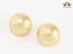 Alphabet V all gold half ball studs