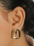 Alphabet G Golden Curve Studs