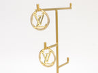 L and V cz gold hoops 40 mm