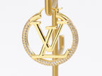 L and V cz gold hoops 40 mm