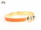 Alphabet H orange sleek bracelet