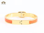 Alphabet H orange sleek bracelet
