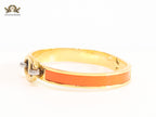 Alphabet H orange sleek bracelet