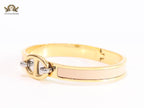 Alphabet H baby pink  sleek bracelet