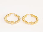 Medusa and gold ball Hoops