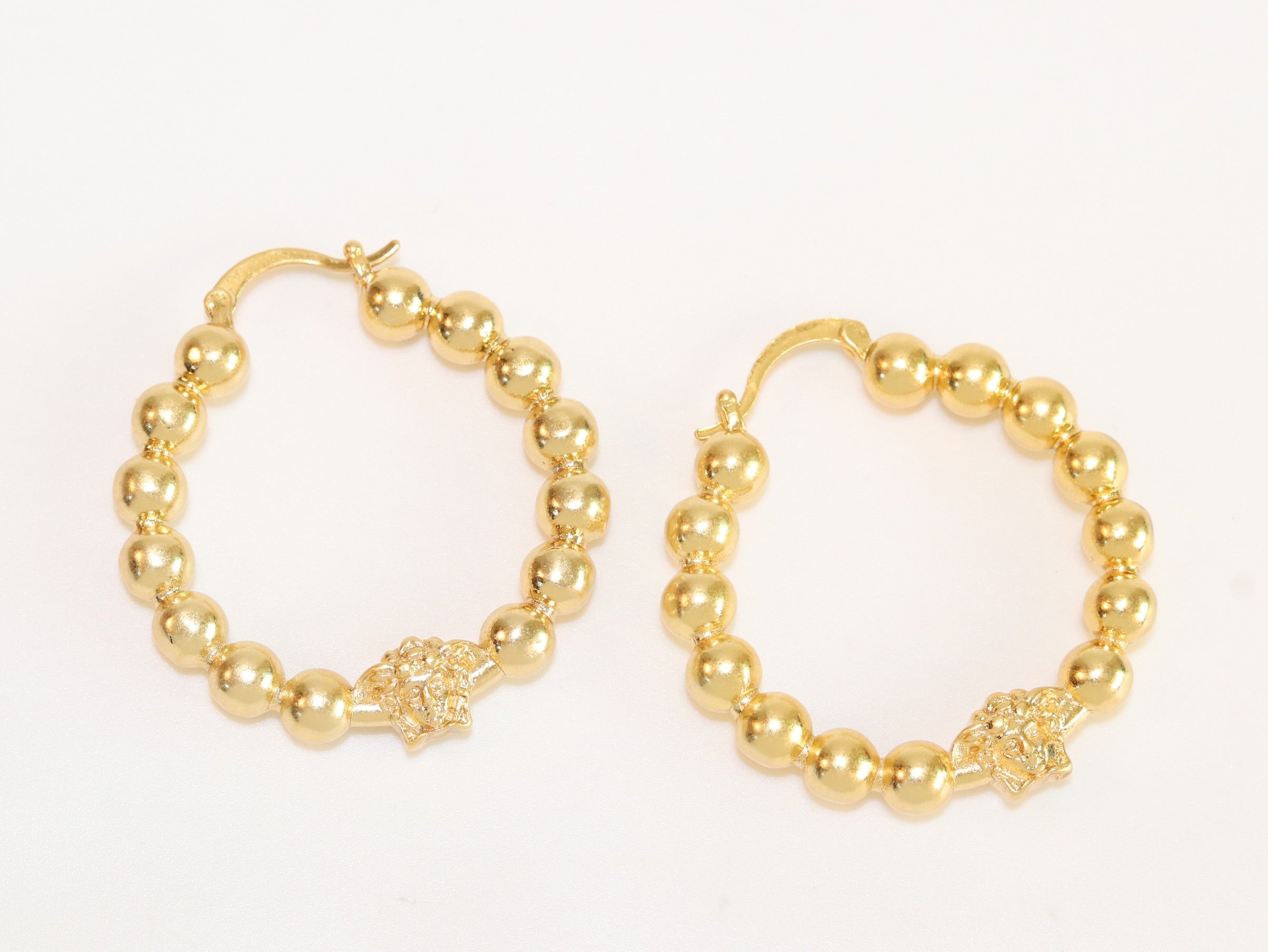 Medusa and gold ball Hoops