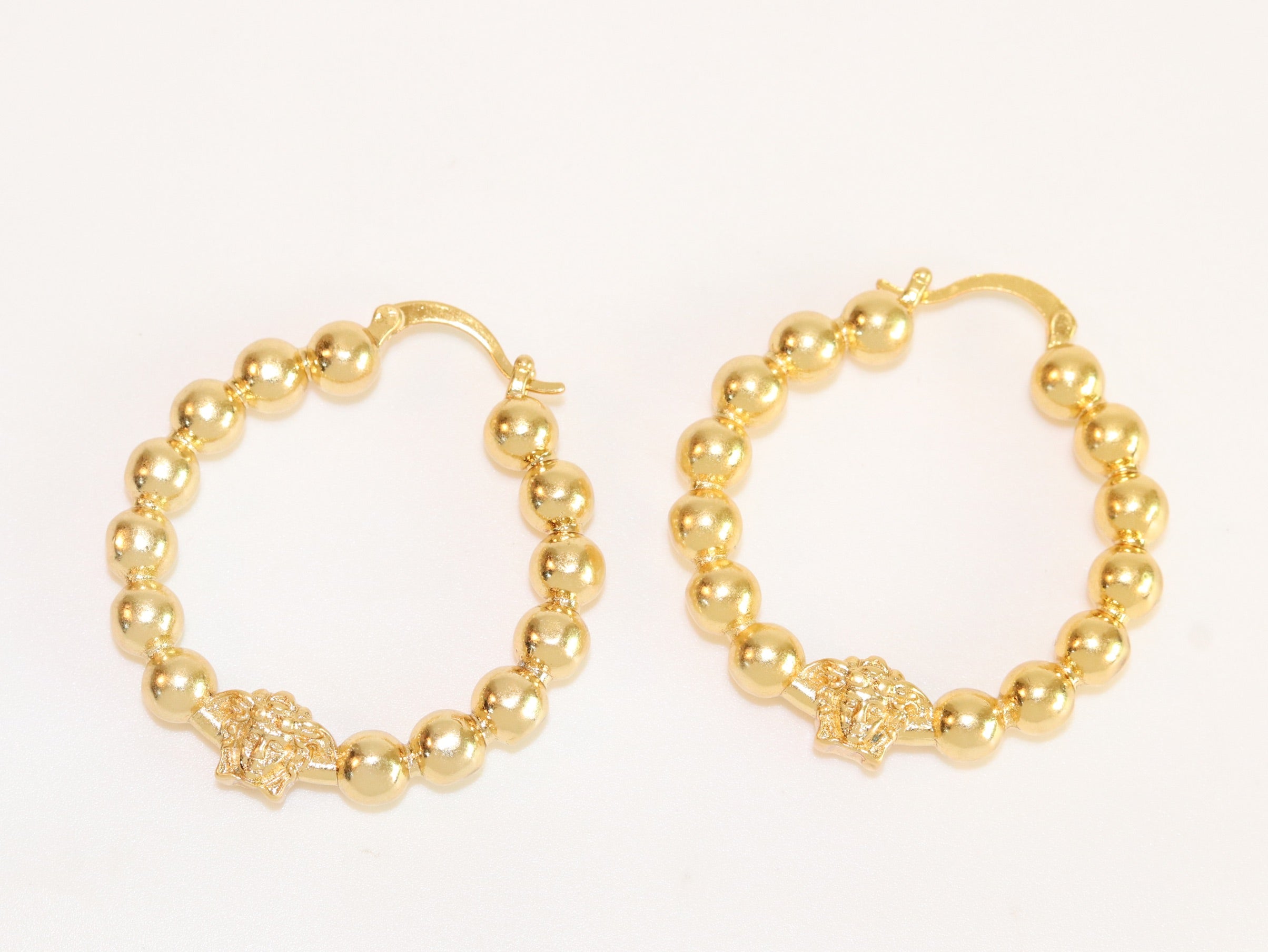Medusa and gold ball Hoops