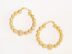 Medusa and gold ball Hoops
