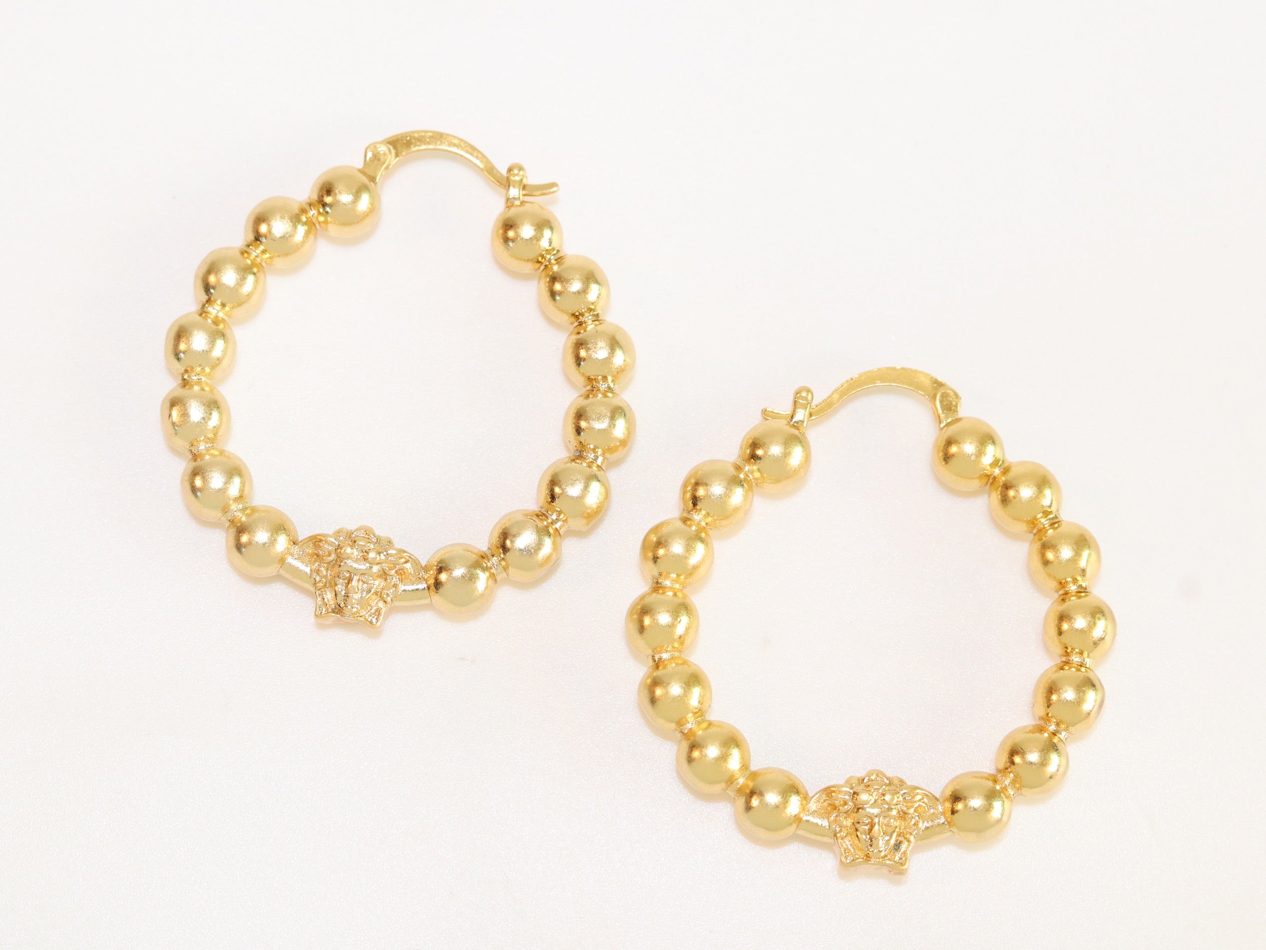 Medusa and gold ball Hoops