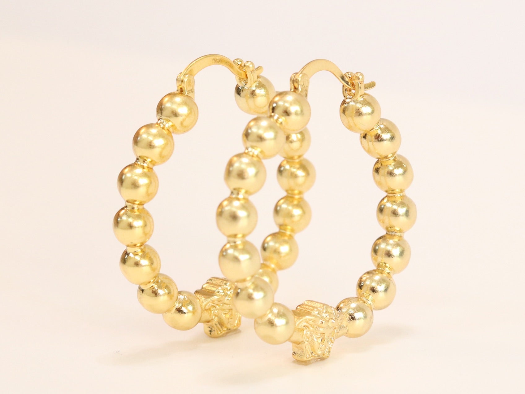 Medusa and gold ball Hoops