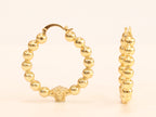 Medusa and gold ball Hoops