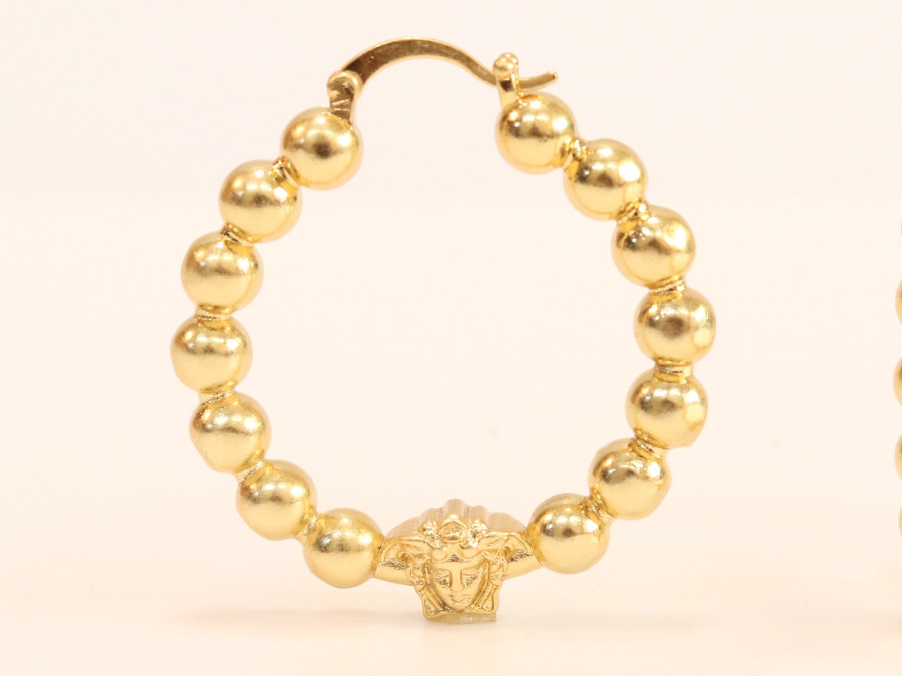 Medusa and gold ball Hoops