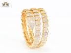 Serpenti 3 layer bracelet with gold and cz