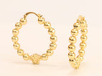 Medusa and gold ball Hoops