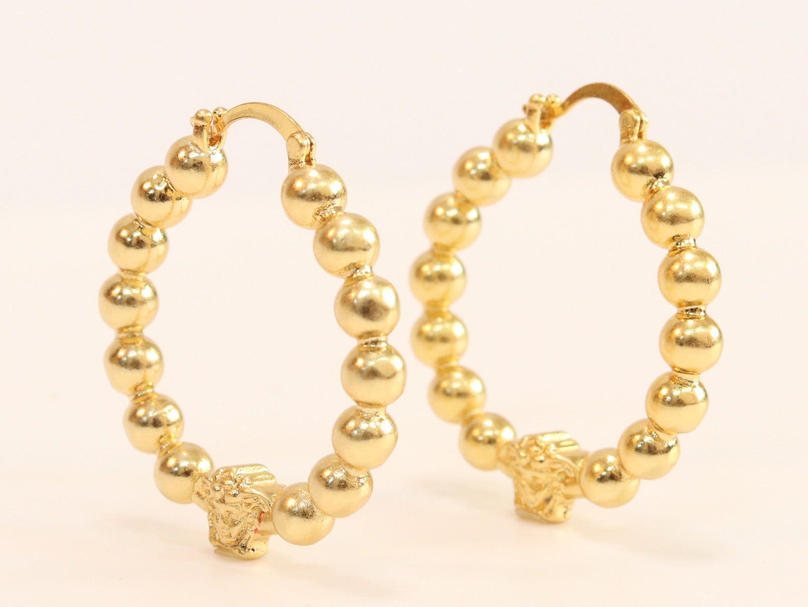 Medusa and gold ball Hoops